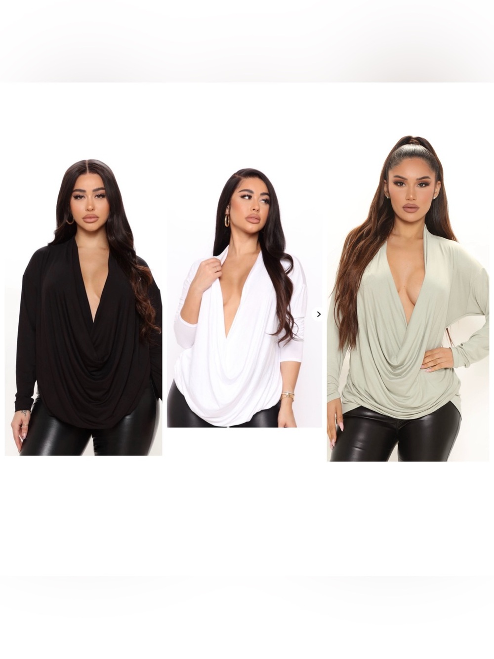 3 Cowl Heart Tops